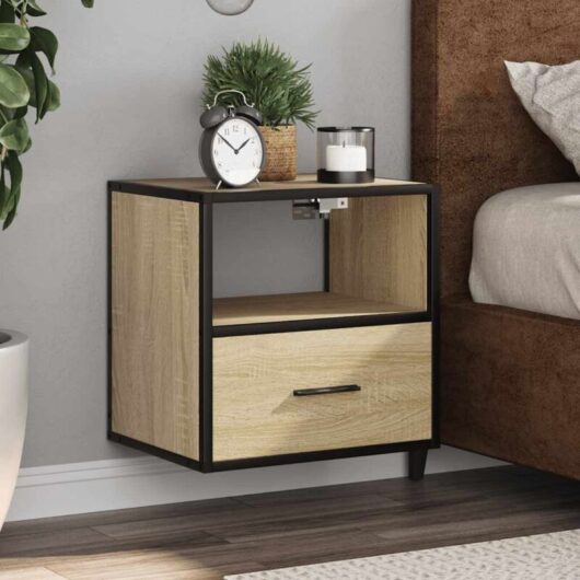 Vidaxl - Wall-mounted Bedside Cabinets 2 pcs Sonoma Oak 40x31x39.5 cm