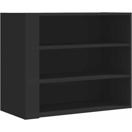 Wall Cabinet Black 75x35x60 cm Engineered Wood Vidaxl