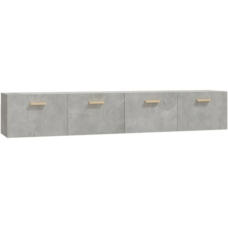 Wall Cabinets 2 pcs Concrete Grey 100x36.5x35 cm Engineered Wood vidaXL