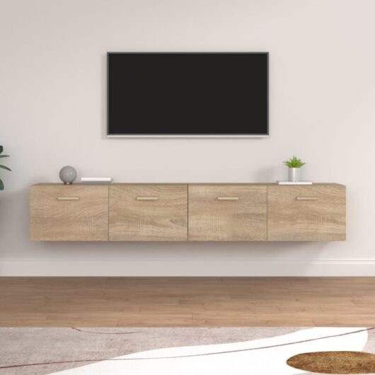 Wall Cabinets 2 pcs Sonoma Oak 100x36.5x35 cm Engineered Wood vidaXL