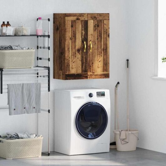 Wall Mounted Cabinet Old Wood 69.5 x 34 x 90 cm Engineered Wood vidaXL
