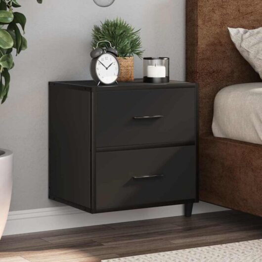Wall-mounted Bedside Cabinet Black 40x31x39.5 cm Vidaxl