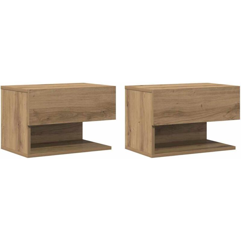 Wall-mounted Bedside Cabinets 2 pcs Artisian Oak vidaXL