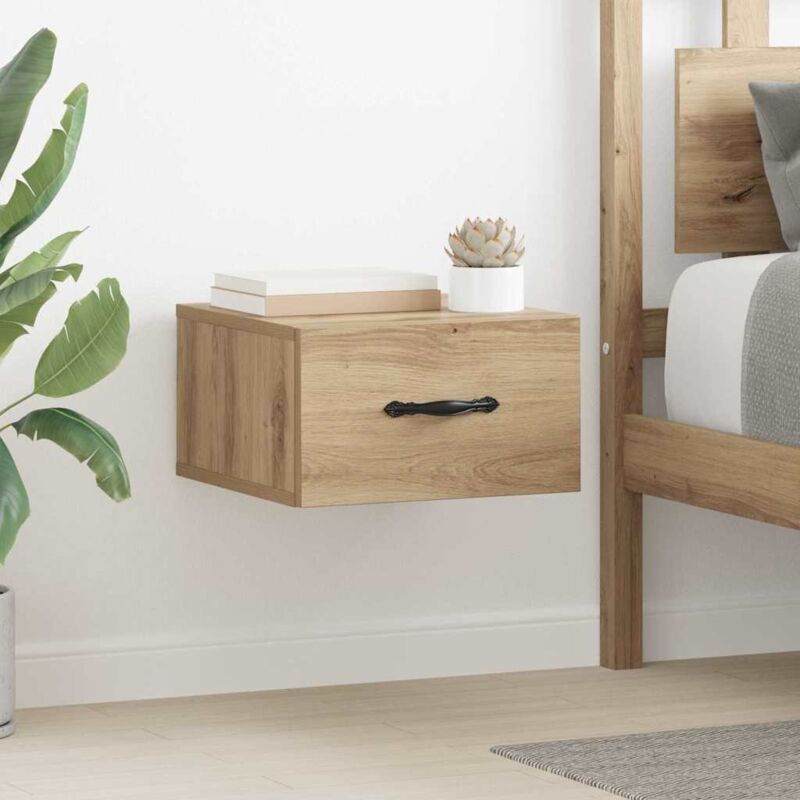 Bedside Cabinet with Drawer 2 pcs Artisan oak 35 x 35 x 20 cm vidaXL