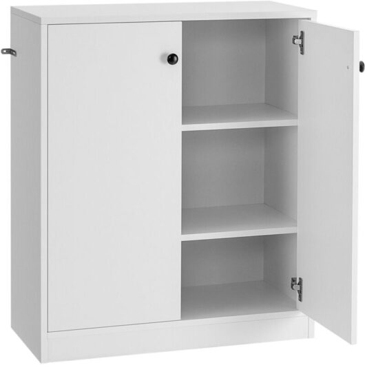 COSTWAY 2-Door Storage Cabinet Buffet Cabinet w/ 3 Shelves Sideboard Kitchen Hallway