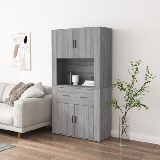 Highboard Grey Sonoma Engineered Wood Vidaxl