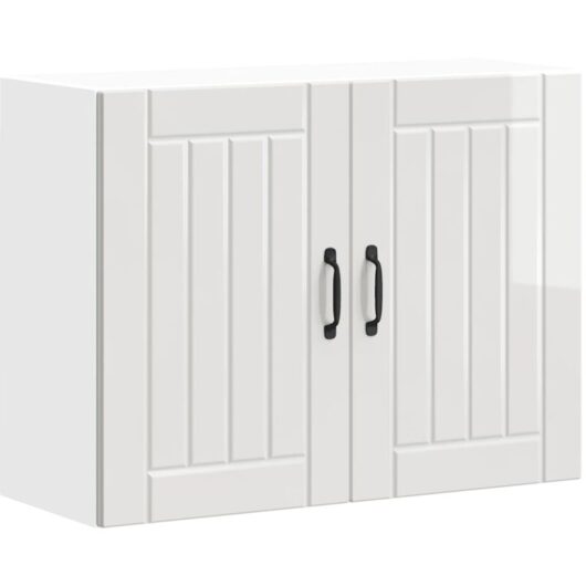 Kitchen Wall Cabinet Lucca High Gloss White Engineered Wood vidaXL