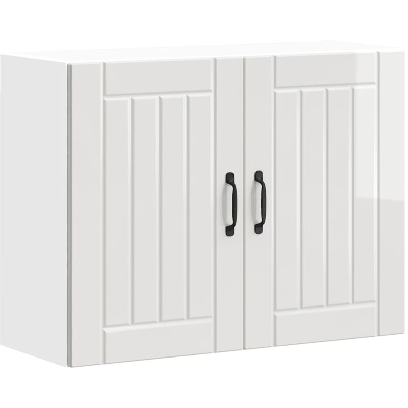 Kitchen Wall Cabinet Lucca High Gloss White Engineered Wood vidaXL