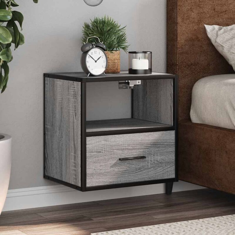 Vidaxl - Wall-mounted Bedside Cabinets 2 pcs Grey Sonoma 40x31x39.5 cm