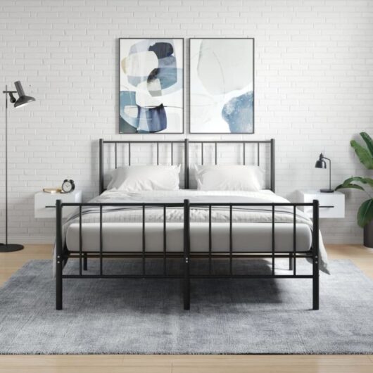 Vidaxl - Wall-mounted Bedside Cabinets 2 pcs High Gloss White 35x35x20 cm