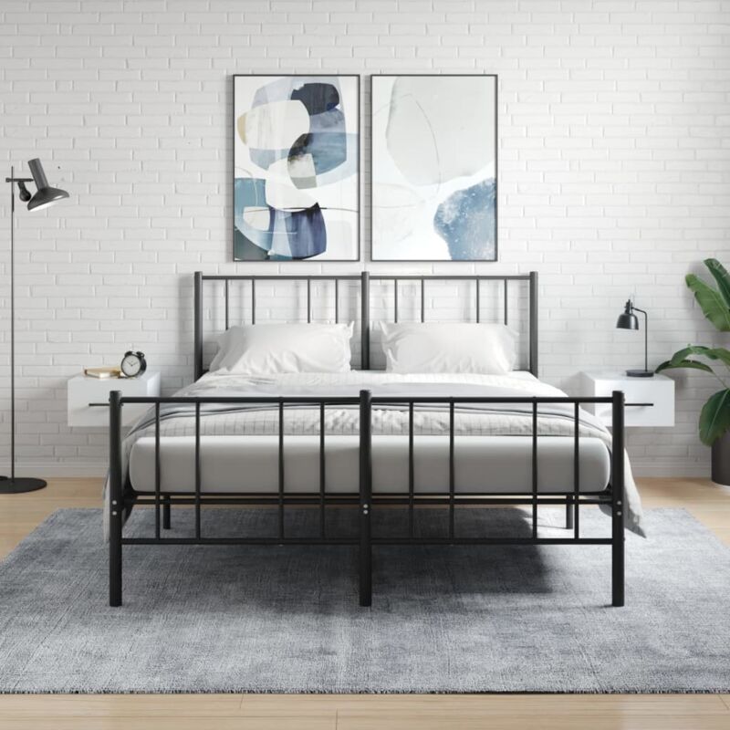 Vidaxl - Wall-mounted Bedside Cabinets 2 pcs High Gloss White 35x35x20 cm