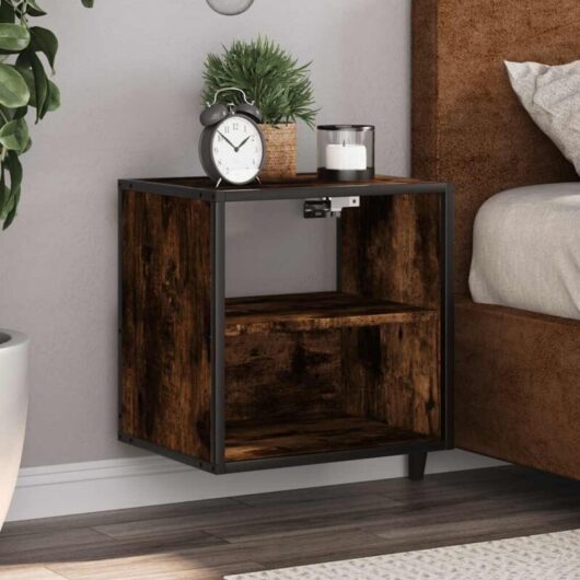 Vidaxl - Wall-mounted Bedside Cabinets 2 pcs Smoked Oak 40x31x39.5 cm
