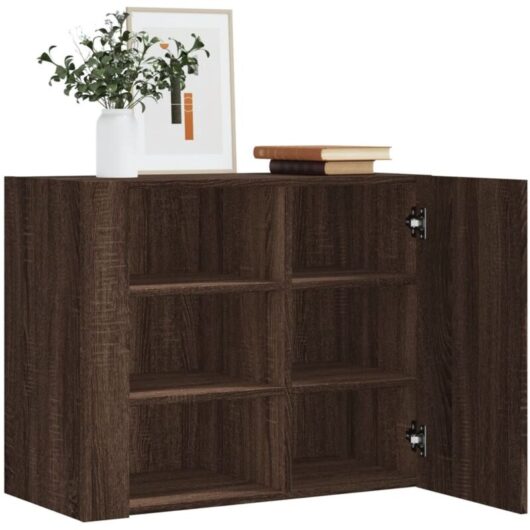 Wall Cabinet Brown Oak 75x35x60 cm Engineered Wood Vidaxl