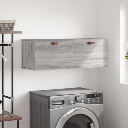 Wall Cabinet Grey Sonoma 100x36.5x35 cm Engineered Wood Vidaxl