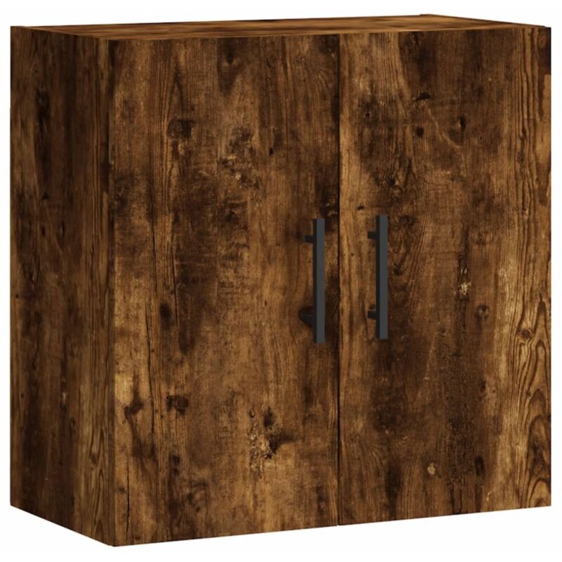 Wall Cabinet Smoked Oak 60x31x60 cm Engineered Wood Vidaxl