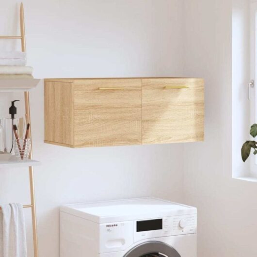 Wall Cabinet Sonoma Oak 80x36.5x35 cm Engineered Wood Vidaxl