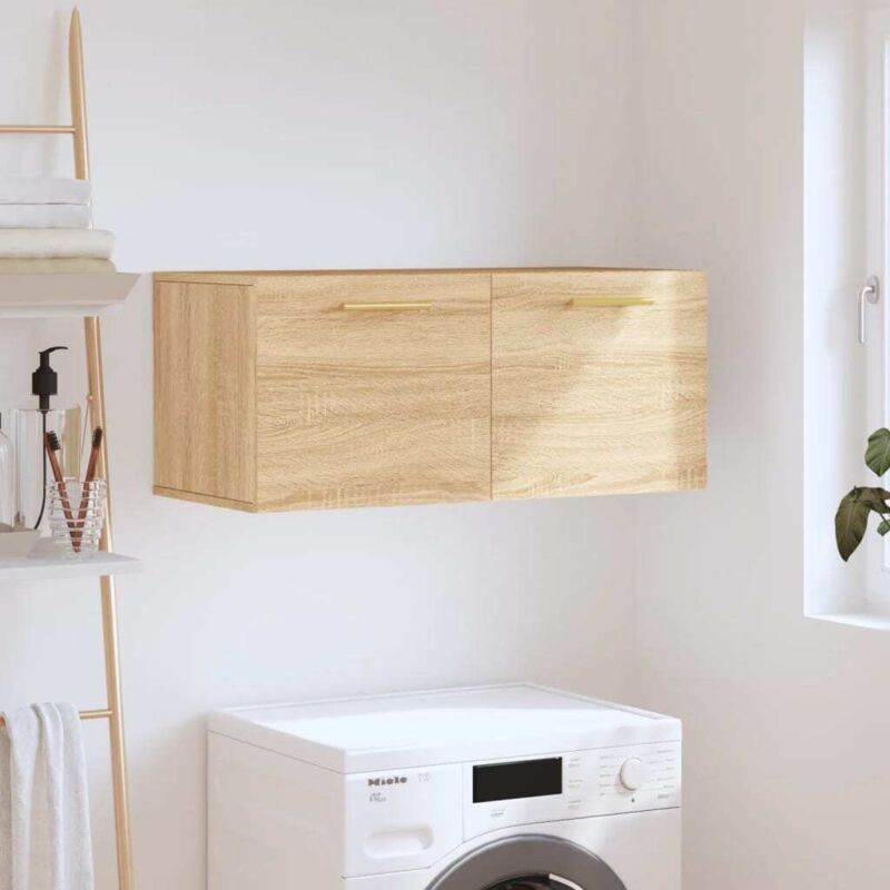 Wall Cabinet Sonoma Oak 80x36.5x35 cm Engineered Wood Vidaxl
