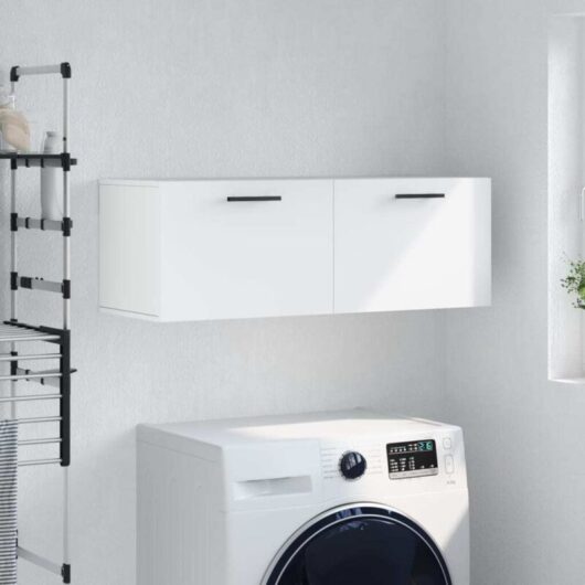 Wall Cabinet White 100x36.5x35 cm Engineered Wood Vidaxl