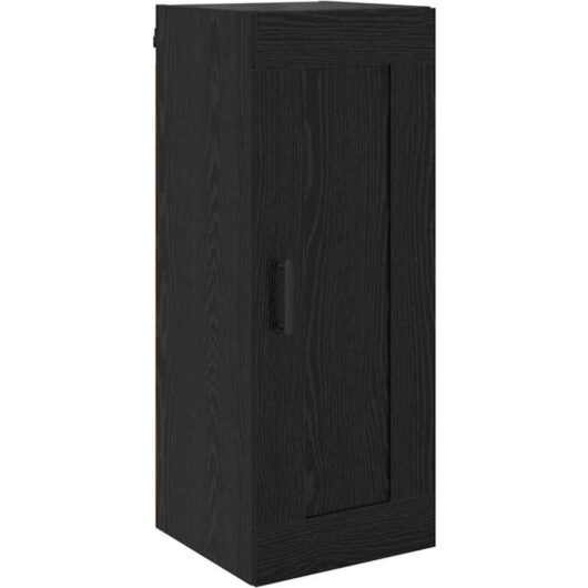 Wall Mounted Cabinet Black Oak 34.5 x 34 x 90 cm vidaXL