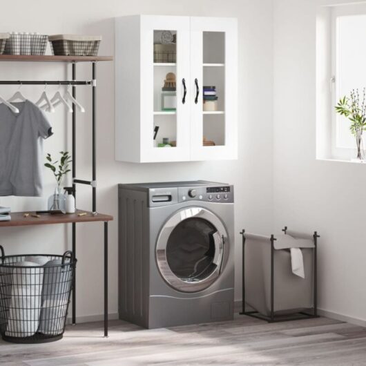 Wall Mounted Cabinet White 69.5x34x90 cm Engineered Wood Vidaxl