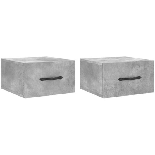 Wall-mounted Bedside Cabinets 2 pcs Concrete Grey 35x35x20 cm Vidaxl