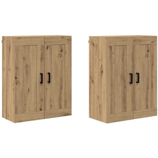 Wall-mounted Cabinet 2 pcs Artisan Oak 69.5 x 34 x 90 cm vidaXL